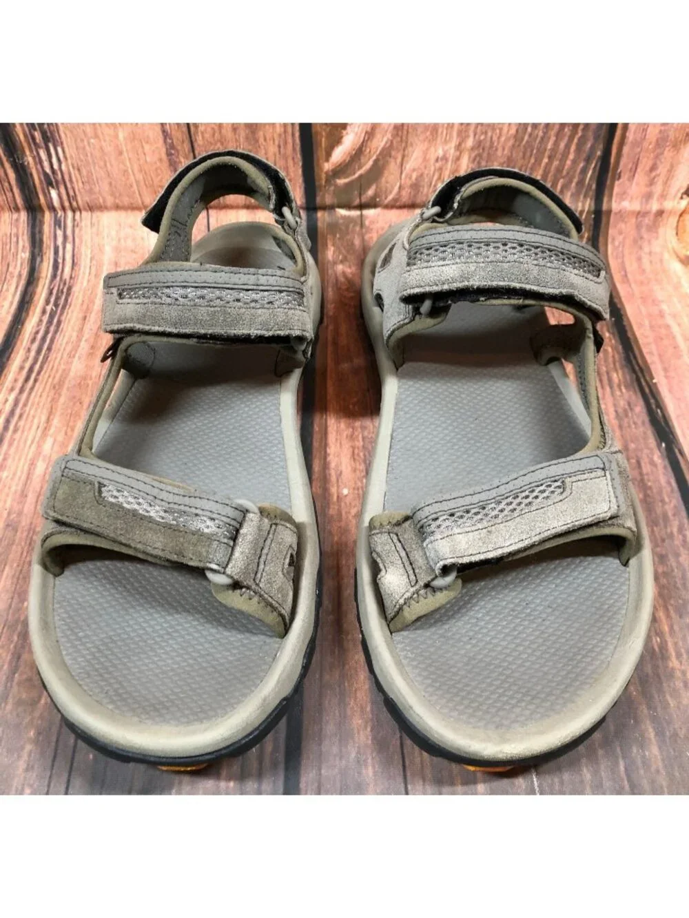 Teva Mens 10 / 43 Hudson Taupe Suede Sport Outdoor Hiking Sandals